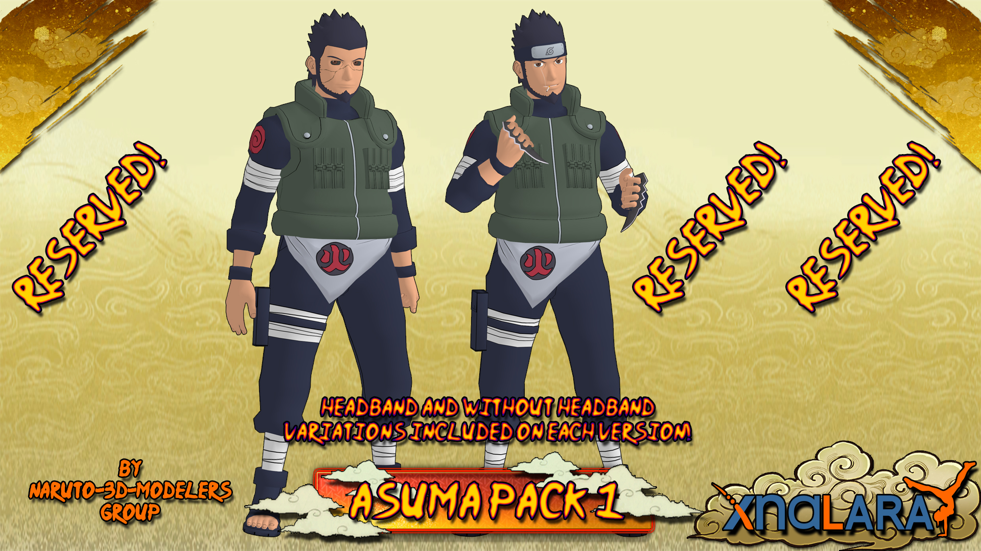 Naruto - Asuma PACK 1 FOR XPS