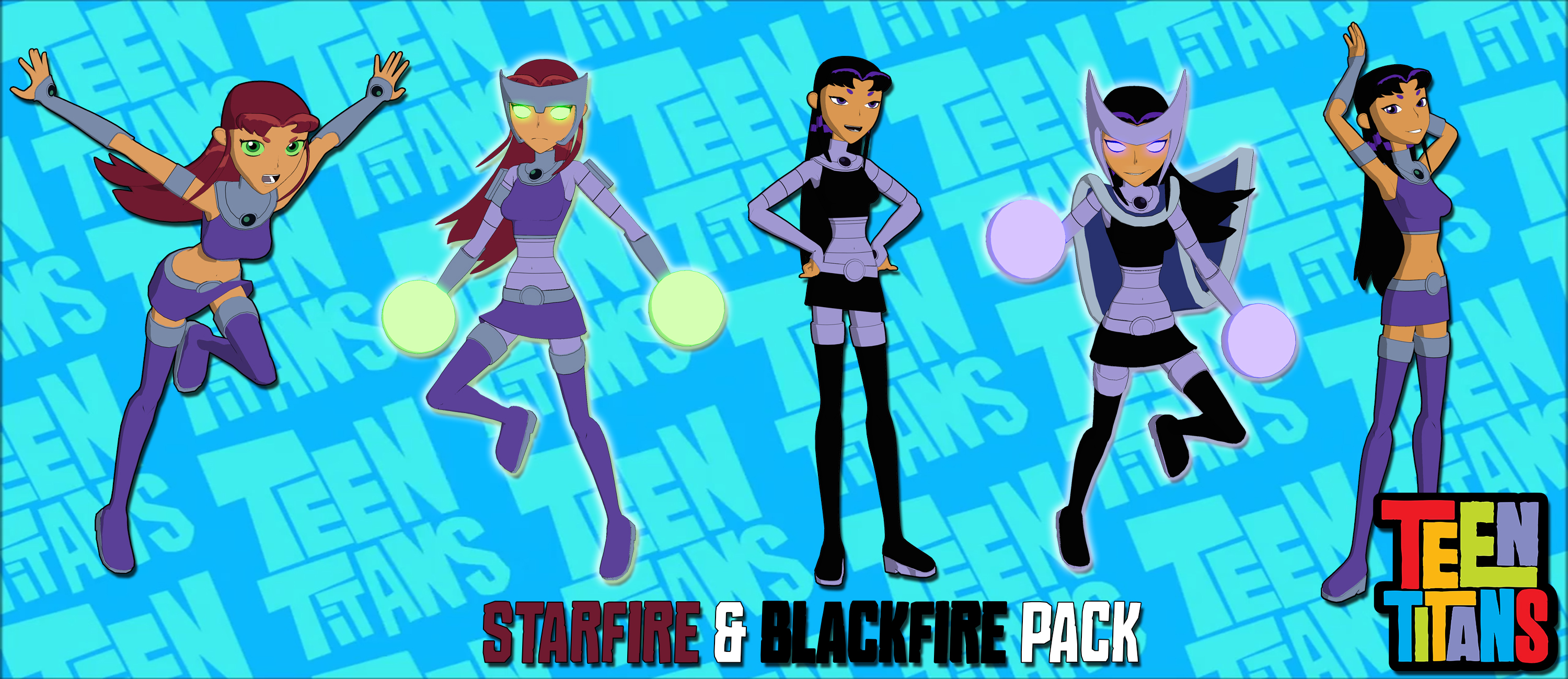 Teen Titans Pack1: Starfire and Blackfire FOR XPS