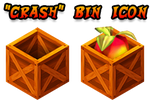 Crash Bandicoot themed trash bin icons