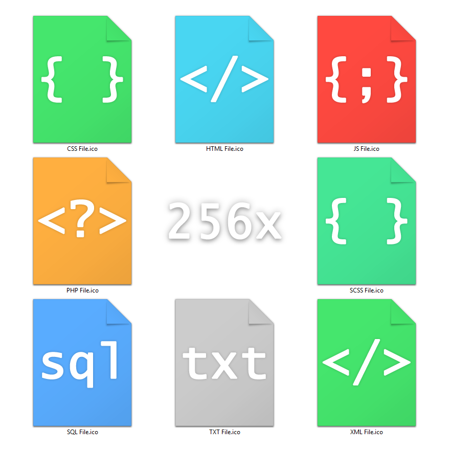 Simple and colorful icon files for web text files by Metal-Txus on ...