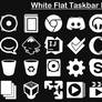 White Flat Taskbar Icons