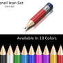 Shiny Pencil Icon Set