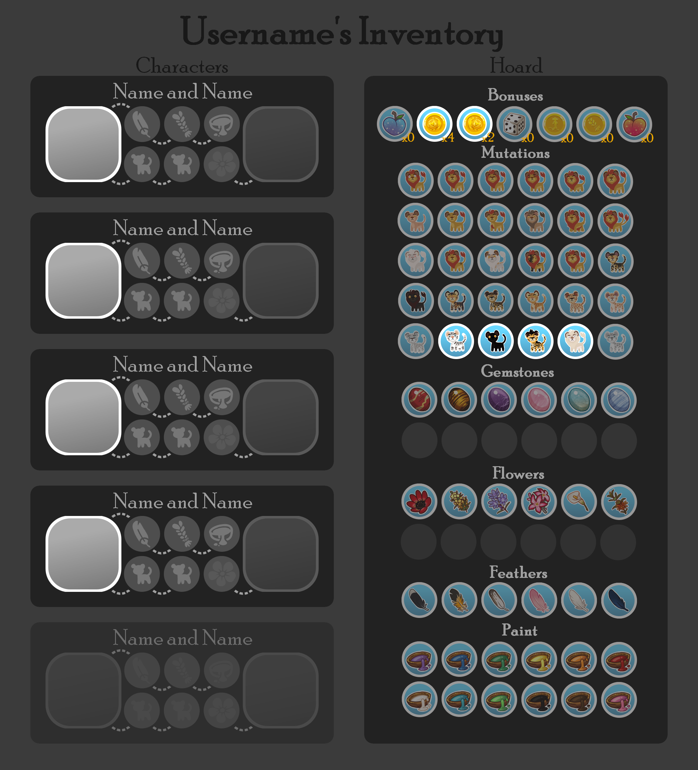 Bora Baadaye Inventory Templates by Kosukie on DeviantArt