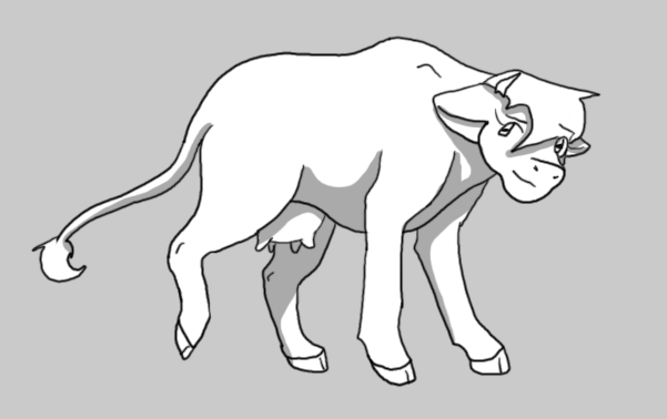 More Free Cow lineart (PSD)