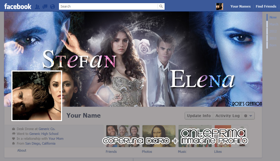 Timeline Facebook #50 - Stefan and Elena