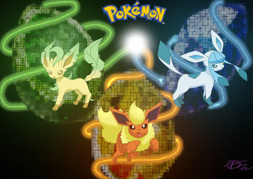 Pokemon: Eeveelutions - Glaceon, leafeon, Flareon