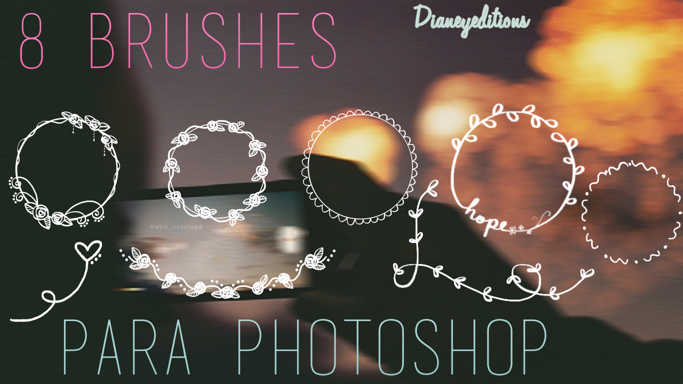 8 Brushes dianeyeditions para photoshop