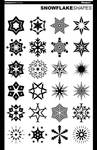 24 Abstract Snowflake Shapes by UnidentifyStudios