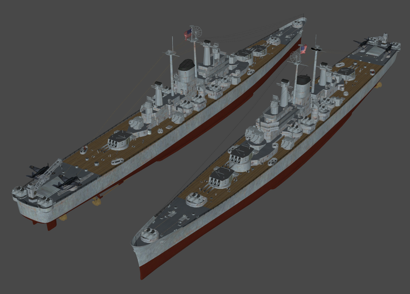 USN Des Moines class heavy cruiser v2 (REM) by DigitalExplorations on