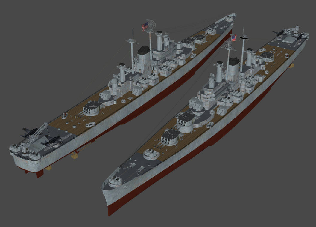 USN Des Moines class heavy cruiser v2 (REM) by DigitalExplorations on