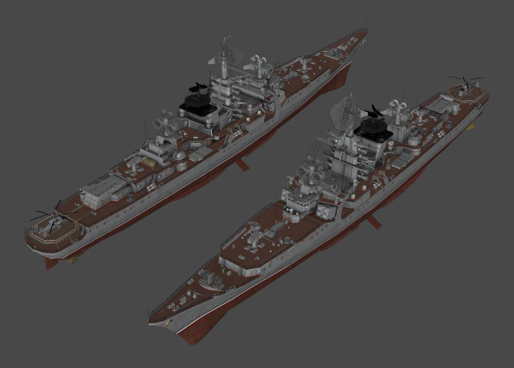 USSR Kresta II class cruiser (Cold Waters) by DigitalExplorations on