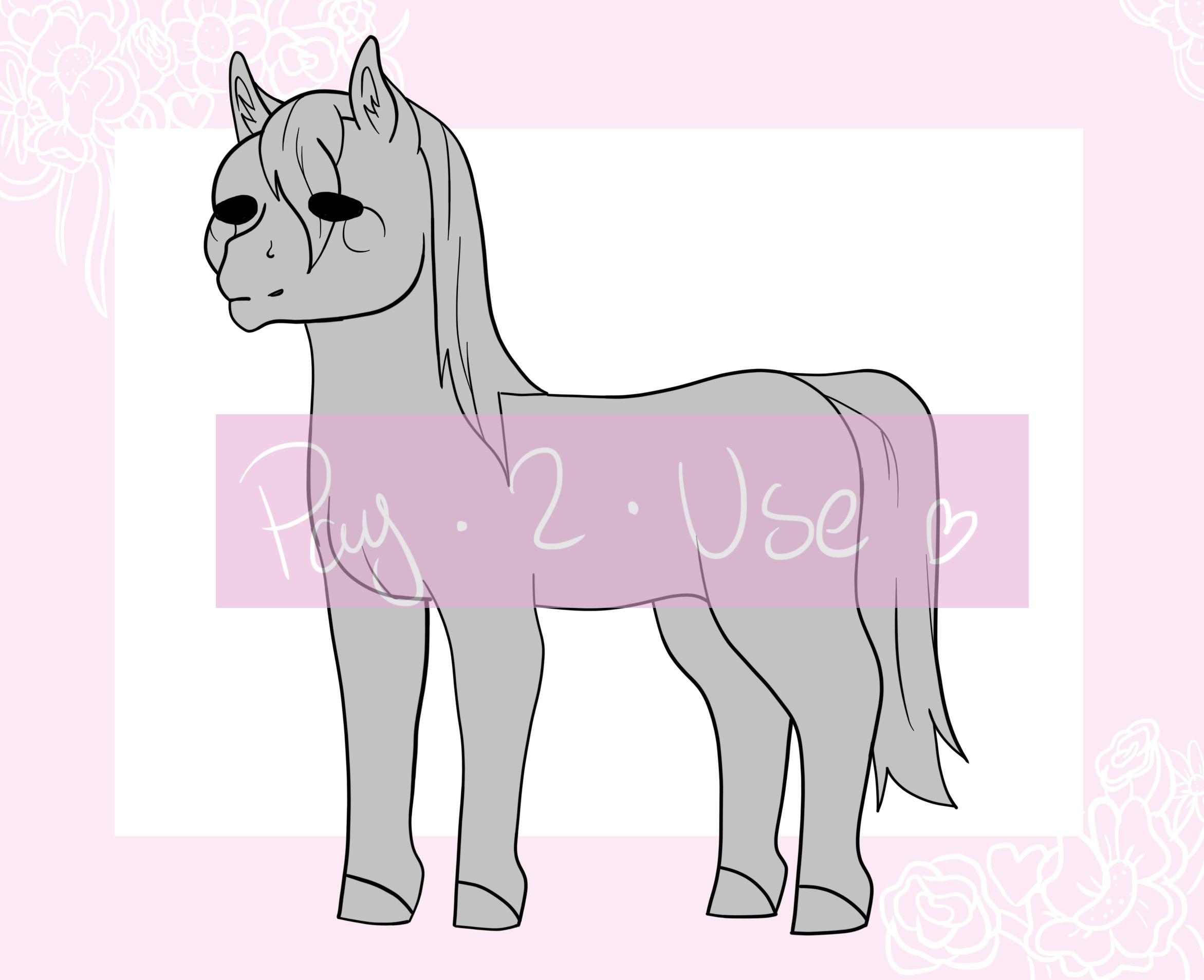 Chibi Horse Base -P2U- by KinkyUnicornSpit on DeviantArt