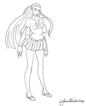 Lineart - Girl -you can color this