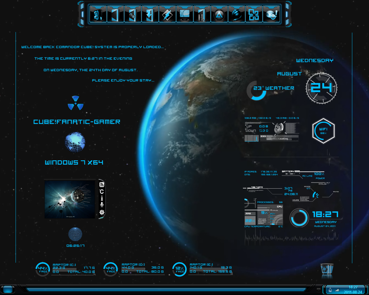 Blue Planet for Rainmeter