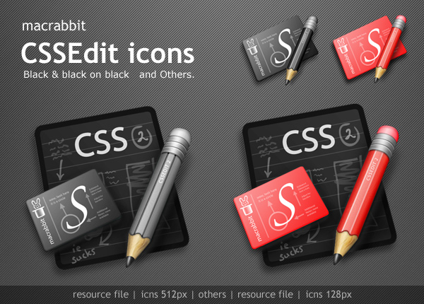 CSSEdit Black Icons