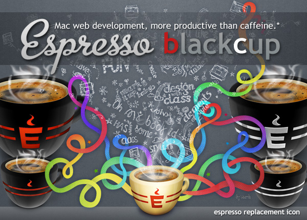 Espresso black cup