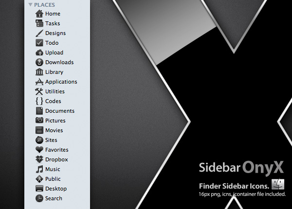 Finder Sidebar OnyX