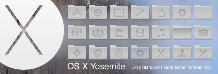 Yosemite Gray Standard Folder Icons