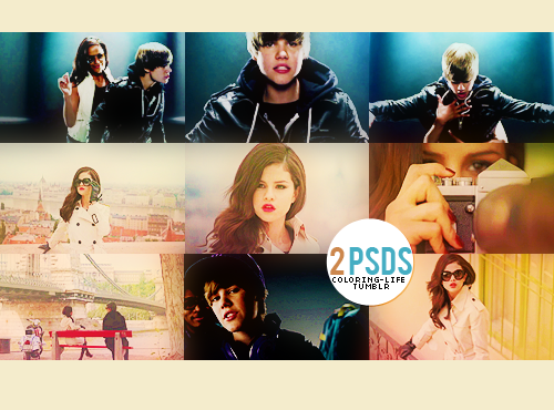 Justin Bieber and Selena Gomez - 2 PSDs