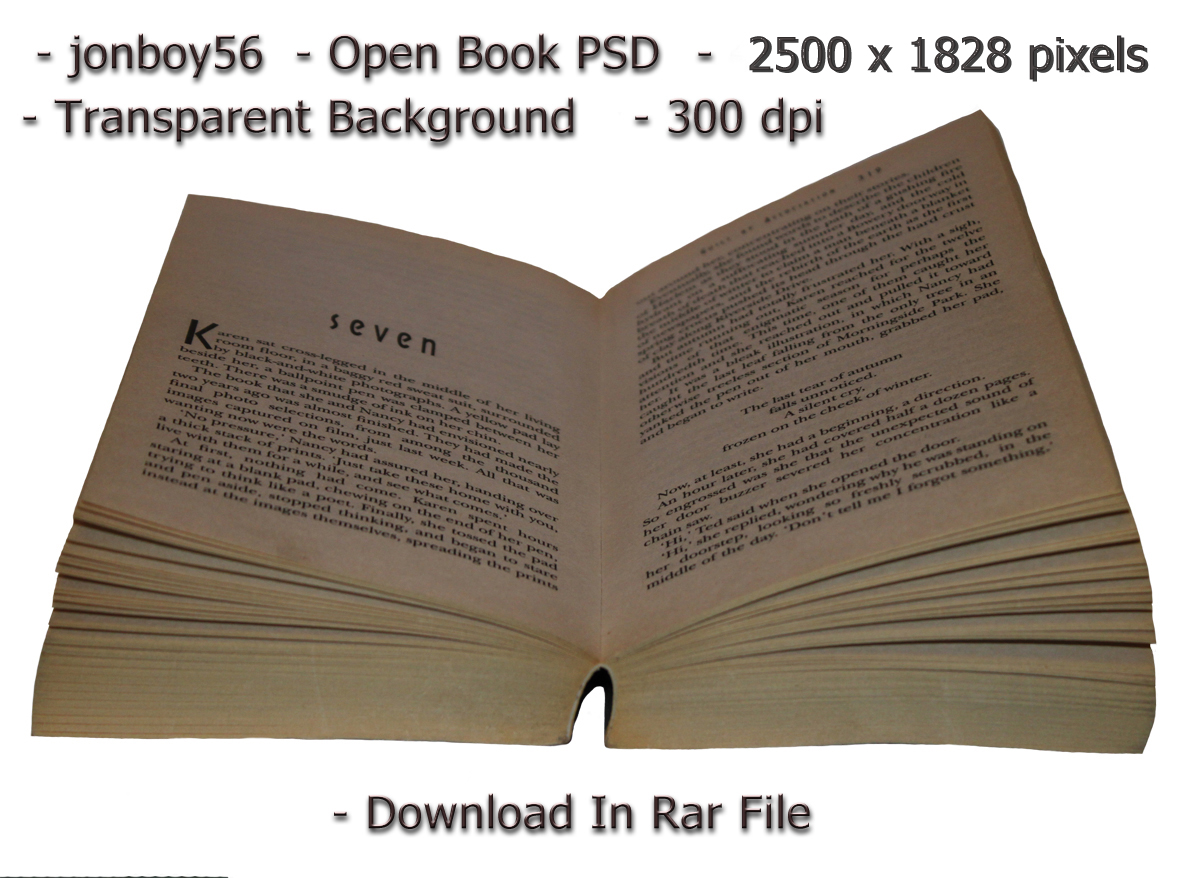 Open Book PSD stock