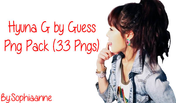 Hyuna G by Guess Png Pack