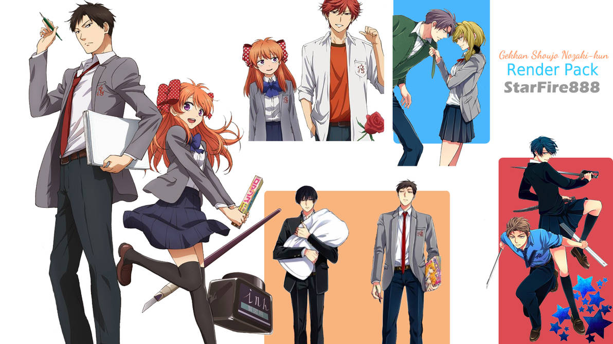 Tomoda Gekkan Shoujo Nozaki-kun Render Pack by StarFire888 on DeviantArt
