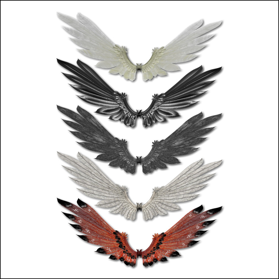 Angel Wings Pack - Flap by shadavar-stock on DeviantArt
