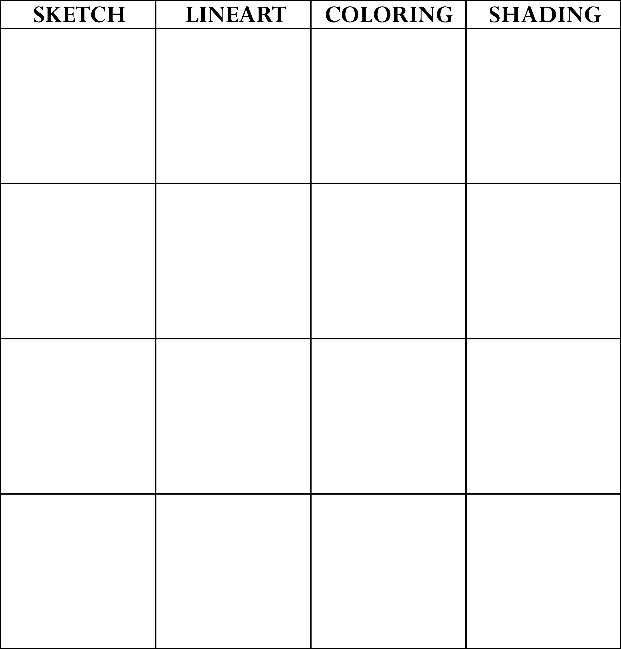 Four Way Collab Template by GigzaPizza on DeviantArt Four Way Collab Template by GigzaPizza on DeviantArt