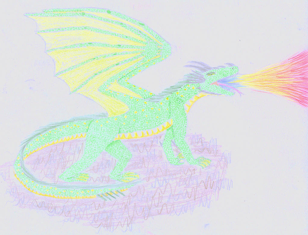 Dragon with Fire by Phoenixschwinge on DeviantArt