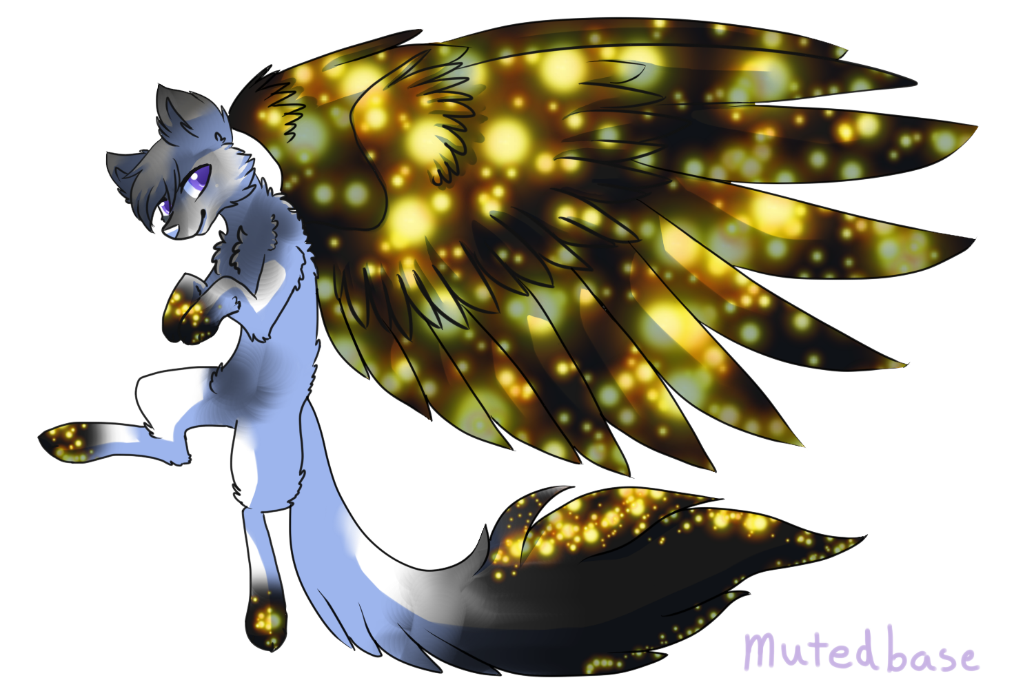 Winged Wolf (Sold) by ErrorStar109 on DeviantArt