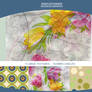 4 Large Flower Circles Textures