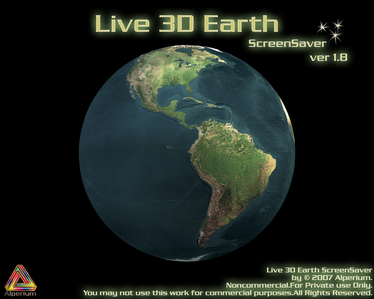 Live 3D Earth 1.8 ScreenSaver