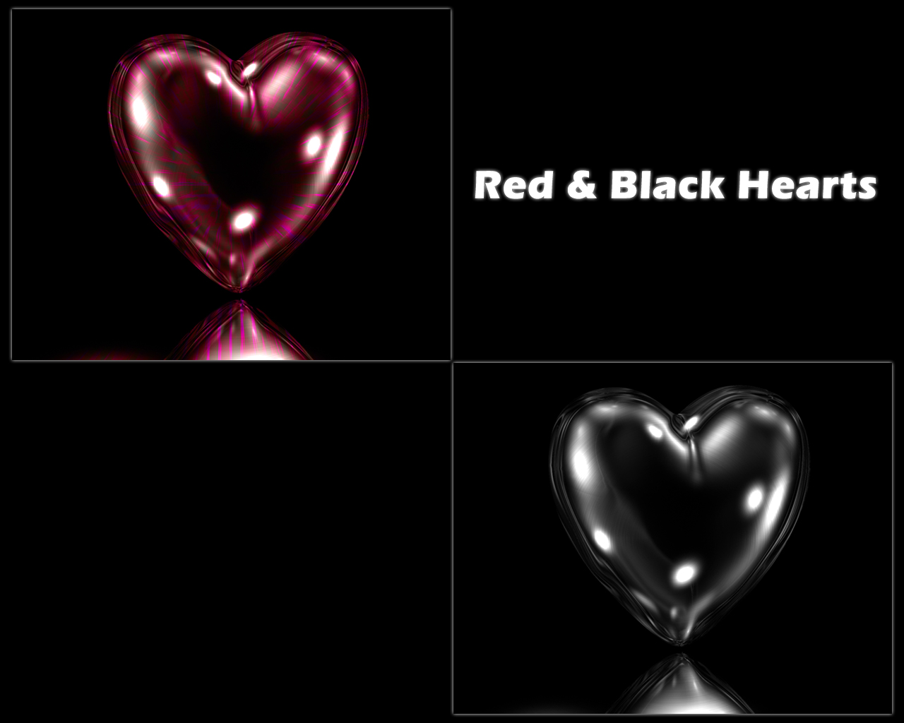 Red and Black Hearts