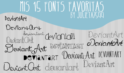 Mis 15 Fonts Favoritas