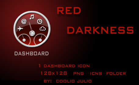 red darkness dashboard icon by cooliojulio