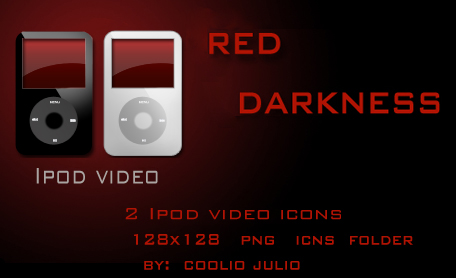 red darkness ipod video icons by cooliojulio