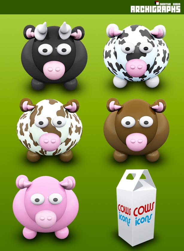 Archigraphs Cows Dock Icons