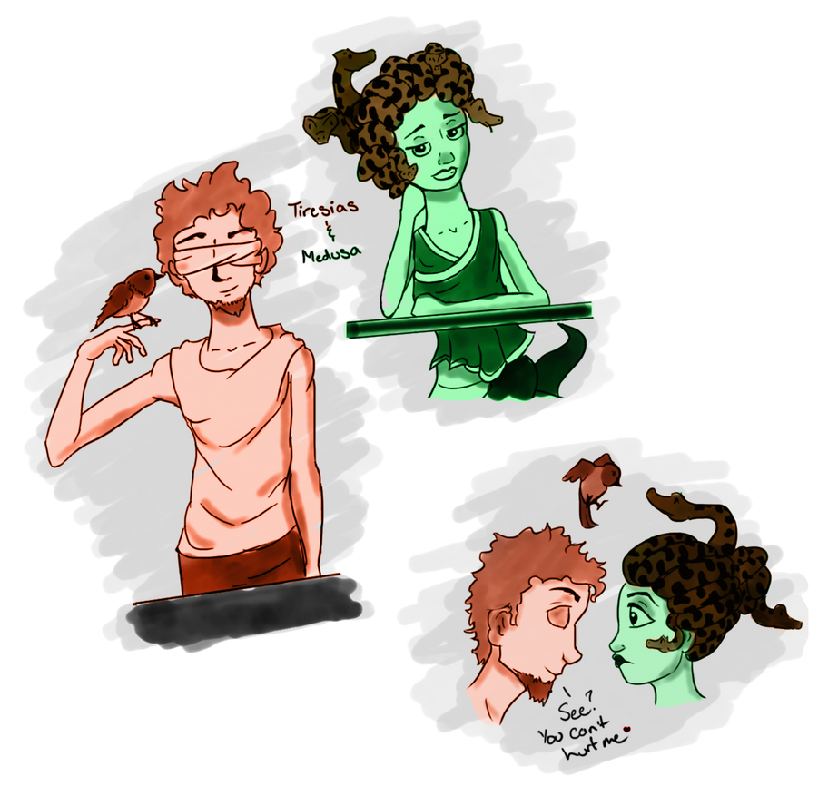 Medusa and The Blind Boy by Akadraws on DeviantArt