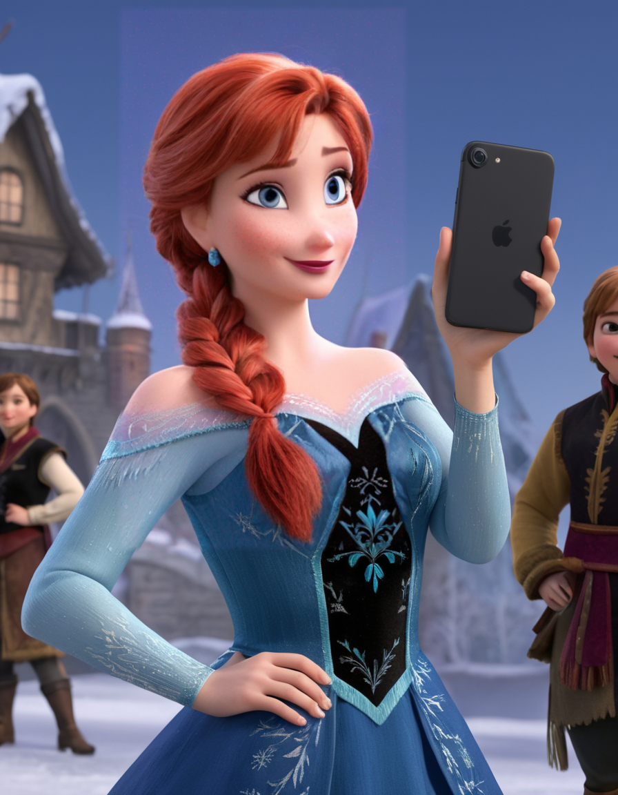 Anna with her Iphone by MisssScarlett on DeviantArt