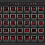 Red Metal Token Icon Set