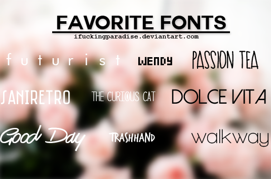 Favorite Fonts