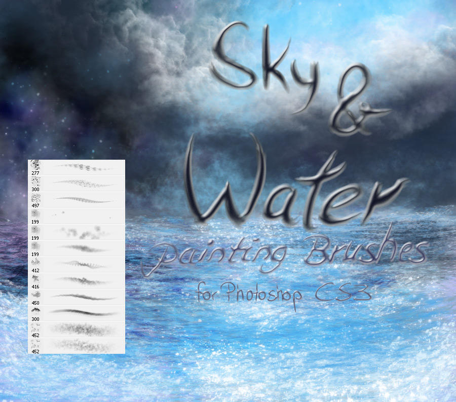 Sky and Water painting brushes by El-Chupacabras on DeviantArt