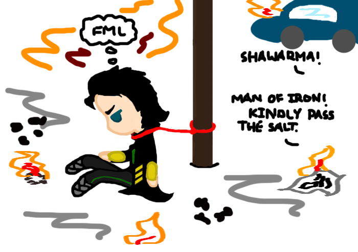 Loki and the Avengers: Shawarma by KitKatTicTac on DeviantArt