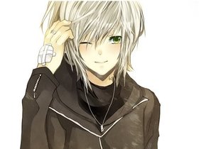 Anime Boy With White Hair And Green Eyes The Best Undercut Ponytail