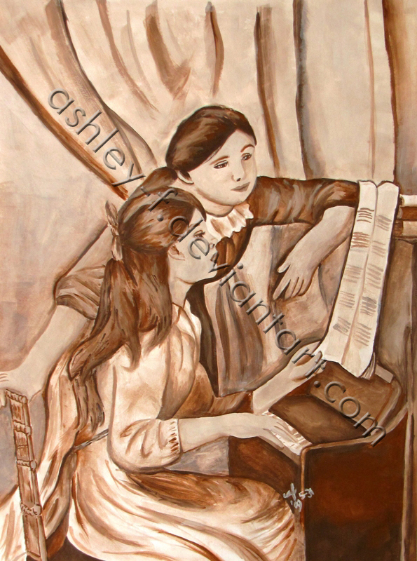 Two Girls on a Piano