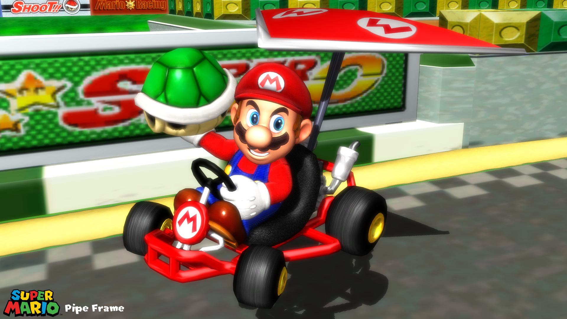 Mario Kart Tour - Super Mario Pipe Frame 3D Model $99 - .c4d .fbx