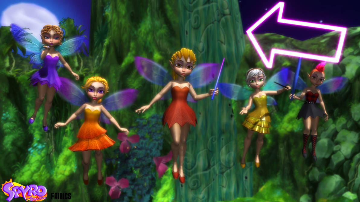 (MMD/FBX Model) Spyro 1 Fairies Download