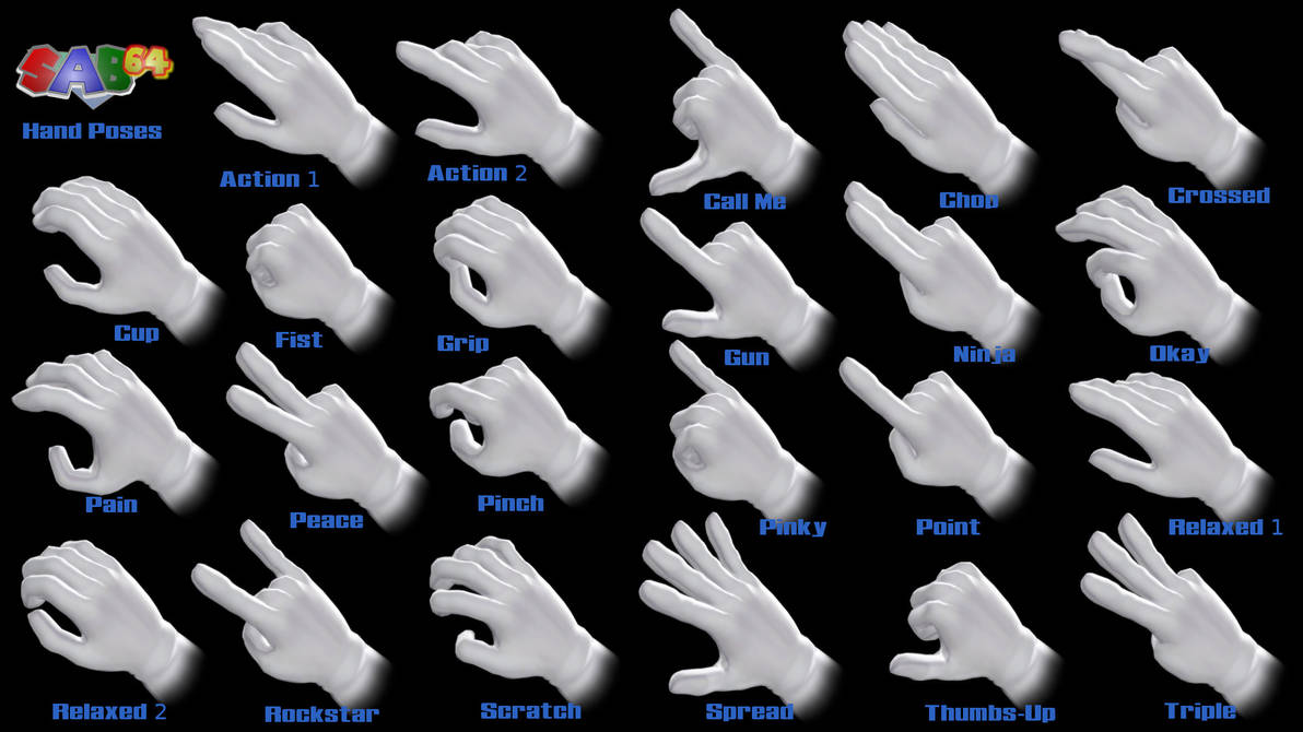  (MMD Pose Data) Hand Poses Download by SAB64 on DeviantArt