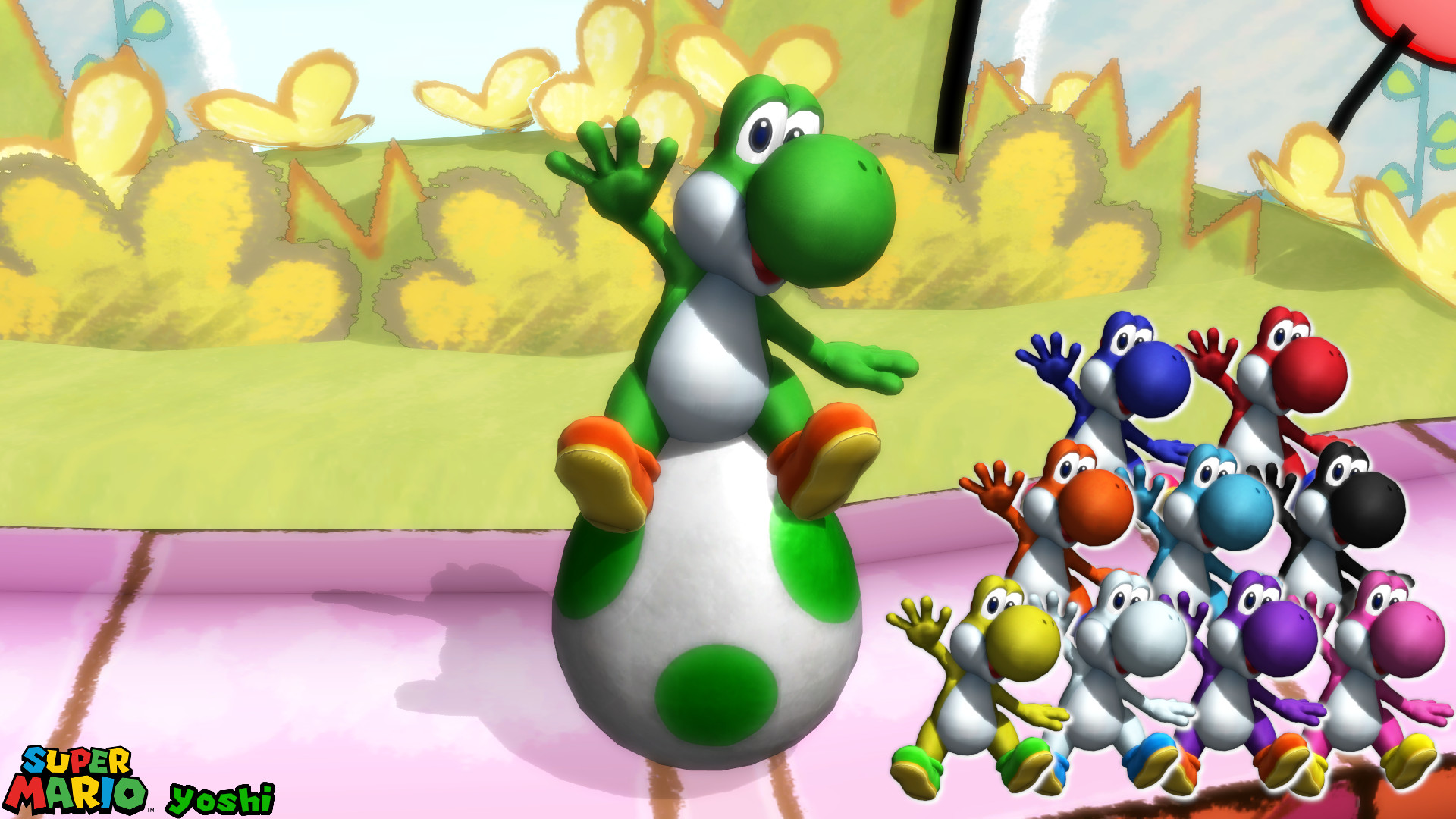 MMD Model) Yoshi (Super Mario Party) DL by SAB64 on DeviantArt