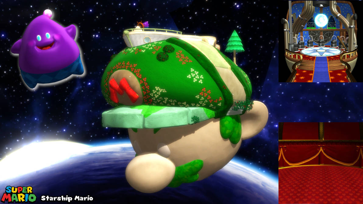 Mario Rocketship Mario Star Ship